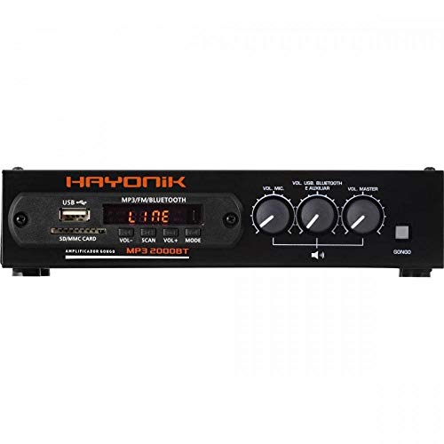 Módulo Pré Amplificador C/Gongo FM/USB/MP3/Bluetooth MP3 2000BT HAYONIK, Hayonik, MP3 2000BT,