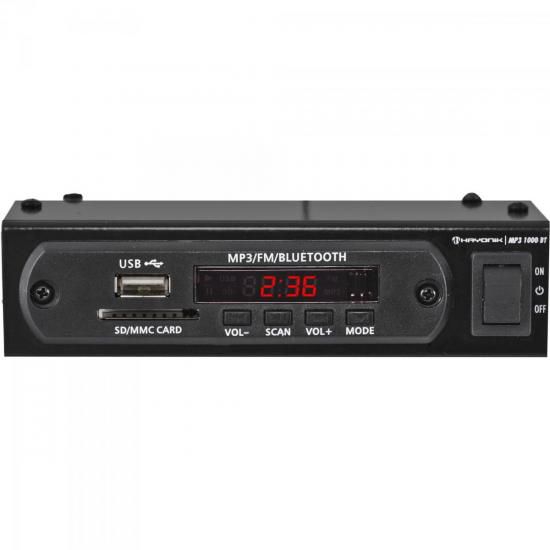 Módulo Pré Amplificador FM/USB/MP3/Bluetooth 1000BT Preto HA - Hayonik