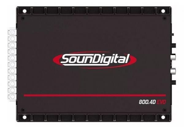 Modulo Sd 800x 4 Amplificador 800w Rms 4 Canais Soundigital