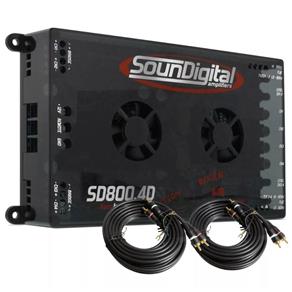 Modulo Soundigital Sd800.4d Sd 800 4 Canais 2 Ohms + 2 RCA