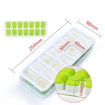 Mold 14 Cavity Silicone com tampa para fazer Complementar Food Ice Cube