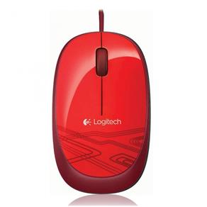 Mouse com Fio M105, USB, Ambidestro, Vermelho, M-U0036 - Logitech
