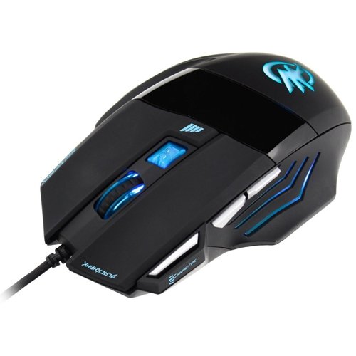Mouse Gamer BLACK HAWK OM-703 Preto/Azul - FORTREK