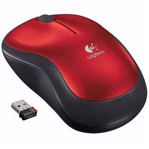 Mouse Óptico Sem Fio Wireless Logitech M185 - Vermelho