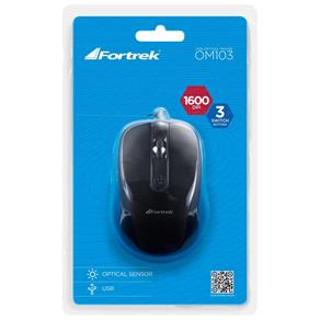 Mouse Óptico USB OM-103 - Fortrek