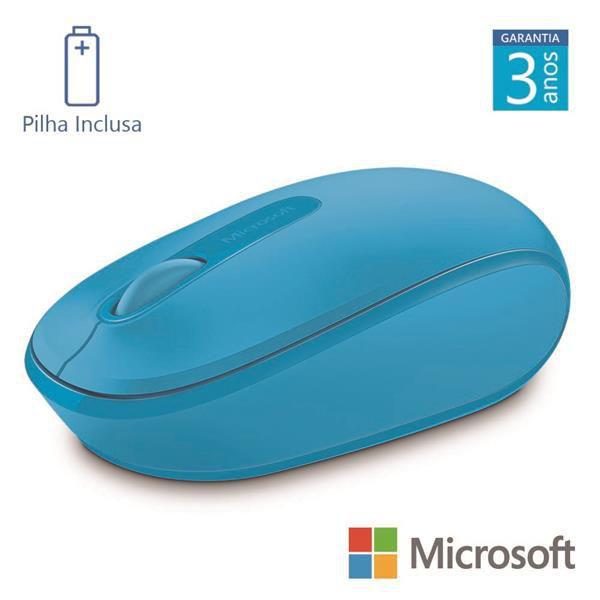 Mouse Sem Fio Mobile Usb Azul Claro Microsoft - U7Z-00055