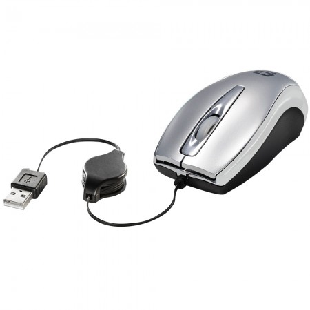 Mouse Usb Mini Retratil Ms3209-2 Prata C3tech
