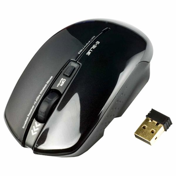 Mouse Wireless Usb 1600 Dpi Smarte Li Preto E-Blue