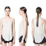 Mulher Summer Fashion Lady Mangas V-neck Doce Vest Solto Regatas T-shirt (branco)