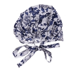 Mulheres Bow Headscarf Sleeping Bonnet Wrap Hair Cap Silk Silk Headwear Azul Branco