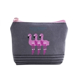 Mulheres menina Coin Purse bonito Flamingo Zipper Mudança Bag Phone Case Bag Lápis