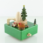 Music Box de madeira do Natal Clockwork caixas de m¨²sica de madeira Crafts a decora??o Home