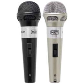 MXT Microfone M-201 PAR PRETO/PRATA Plastico C/FIO 3MT 541024