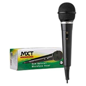 Mxt Microfone M-1800B Plastico Preto C/ Fio 3Mt/Od4Mm