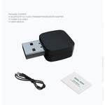 Bluetooth 5.0 Receptor transmissor de áudio Mini Bluetooth estéreo 3,5 milímetros USB Aux cabo