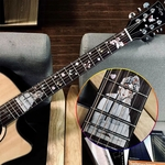Elétrico guitarra acústica embutimento etiqueta Fretboard marcadores Decal Guitarra Adesivos Gostar