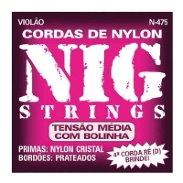 Cordas para Violão Nylon Cristal Média Tensão N-475 - Nig