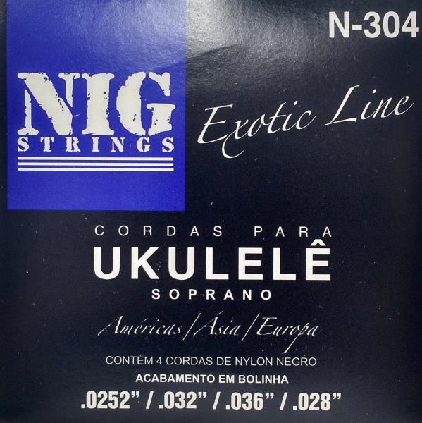 NIG - Encordoamento para Ukulele Nylon Preto com Bolinha N304