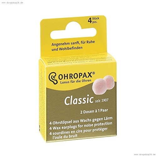 OHROPAX Classic - 4 Tampões De Ouvido - 2 Estojos