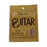 Orphee NX36 Nylon Classical Guitar Strings substituição 6pcs Full Set (0,028-0,043) Jacketed fio de nylon núcleo de prata tensão normal