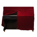 Ouro Velvet Front Cover Slit com Decor Lace para Piano