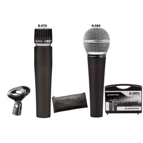 Pack com 2 Microfones S-2pm Waldman S-570 e S-580