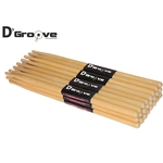 Pack de baqueta para bateria 5A D’Groove ponta de madeira (A revolução do marfim) – 12 PARES + 2 pares