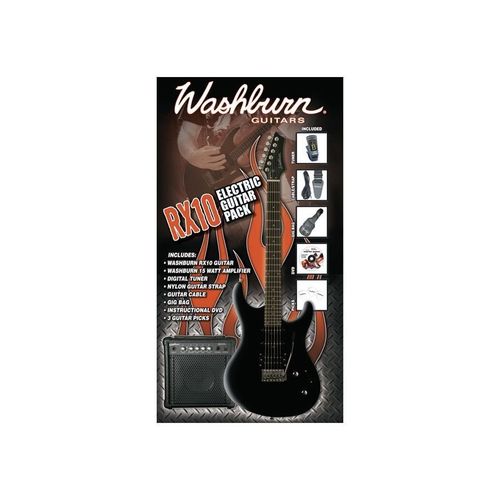 Pack Guitarra Rx10 Preta 220v Rx10b Pak Washburn