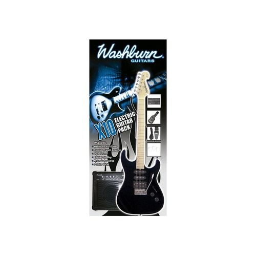 Pack Guitarra Rx10 Preta 220v - X10b Pak - Washburn