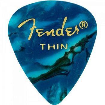 Pacote 144 Pecas - Palheta Celuloide Shape Premium 351 Thin Ocean Turquoise FENDER