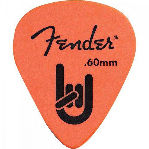 Pacote de 12 Palhetas Rock-on Touring Pick 0.60 Thin Medium Orange Fender