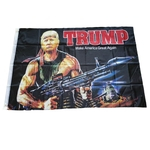 Padr?o Trump Gun American Flag Trump Tanque Bandeira Trump Bandeira Hanging 150 * 90