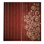 Janela padrão Euporean cortinas para Sala de estar decoração de janela do quarto
