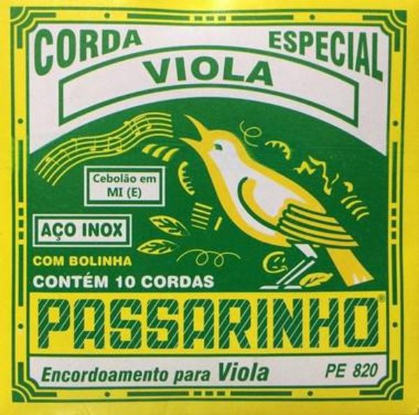 Paganini Jogo de Corda Passarinho Viola Cebolão Mi-E PE820