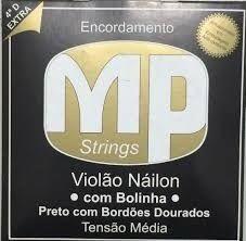 Paganini Jogo De Corda Violão Náilon Preto C/ Bolinha MPE250