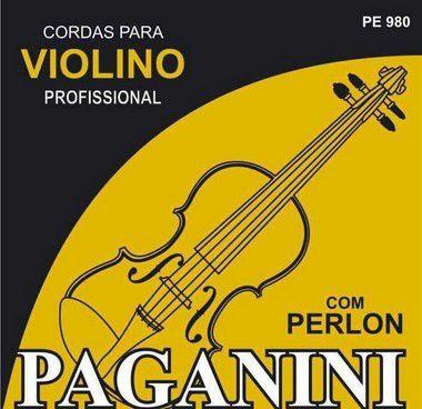 Paganini Jogo De Corda Violino C/ Perlon PE980 Profissional