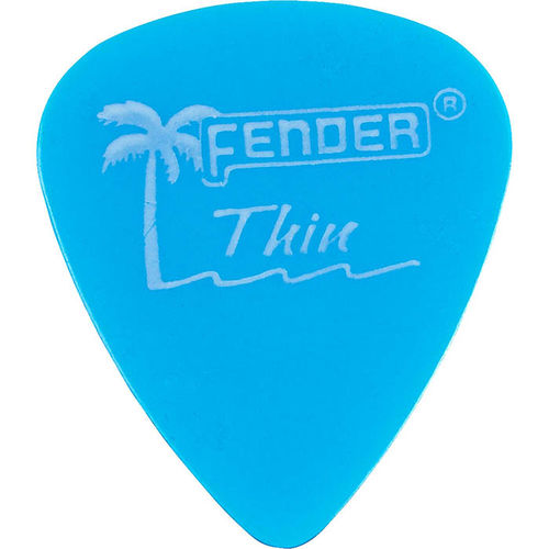 Palheta California Clear Fina Azul Fender Pct C/ 12