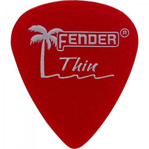 Palheta California Clear Fina Vermelha Fender (2x12 Un)