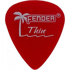 Palheta California Clear Fina Vermelha Fender