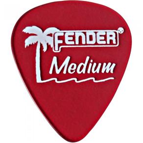 Palheta California Clear Média Vermelha 12 Un - Fender