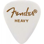 Palheta Celuloide 351 Heavy Branco Fender (2x12 Un)
