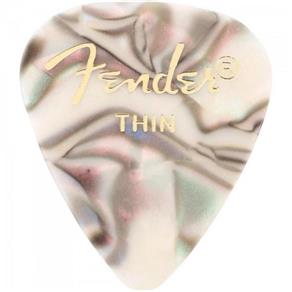 Palheta Celuloide Shape Premium 35 1 THIN Abalone Fender