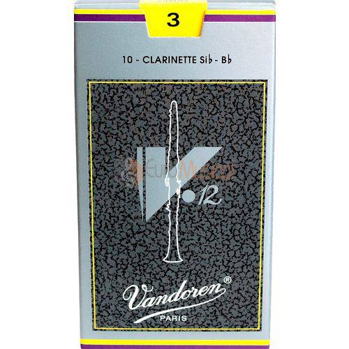 Palheta Clarineta Vandoren 3 V12 - Unitario