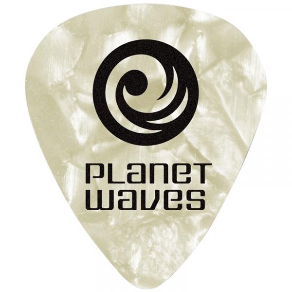 Palheta de Celuloide para Guitarra 1CWP2-10 Branco Pérola Leve com 10 Unidades PLANET WAVES - Planet Waves