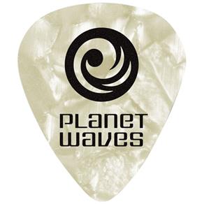Palheta de Celuloide para Guitarra 1Cwp4-10 Branco Pérola Média com 10 Unidades Planet Waves