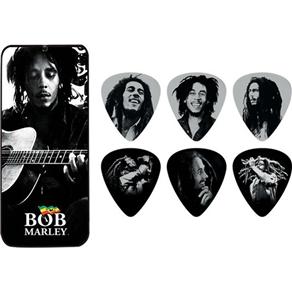 Palheta Dunlop Bob Marley Silver Portrait Média Lata com 6 Un (8163)