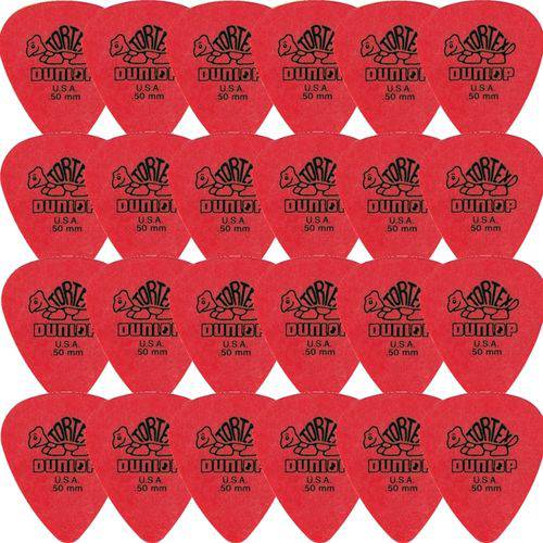 Palheta Dunlop Tortex .50mm Vermelha P/ Guitarra - Kit com 24 Unidades