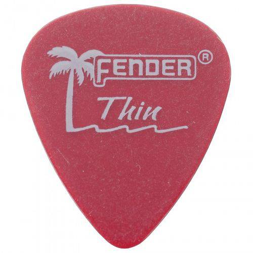 Palheta Fender Califórnia Thin 0.45mm Vermelha