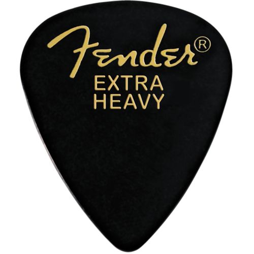 Palheta Fender Classic 351 Black Extra Heavy