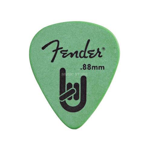 Palheta Fender Rock On 0.88mm Verde - Pacote com 12